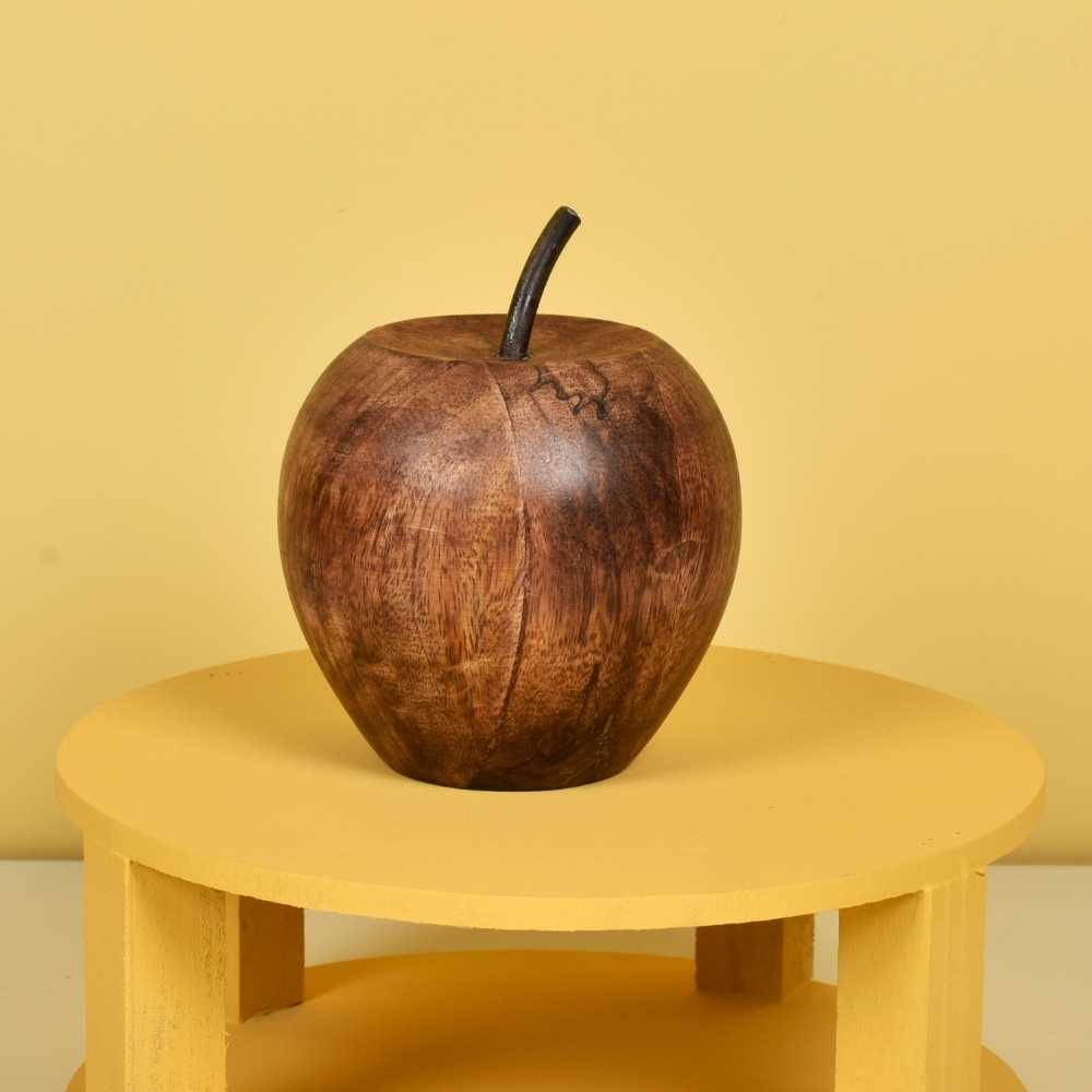 Mango Wood Pear and Apple Decorative Set | Modern Home Decor | Hand-Crafted | Mango Wood | Set of 2