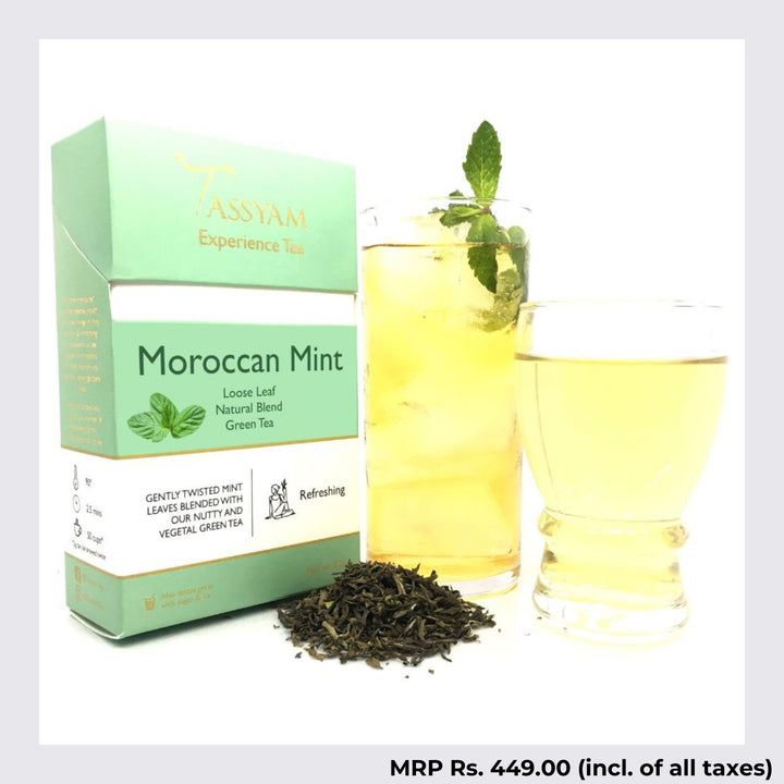 Moroccan Mint Green Tea | Refreshing | Loose Leaf Tea | Natural Blend | 50 GM