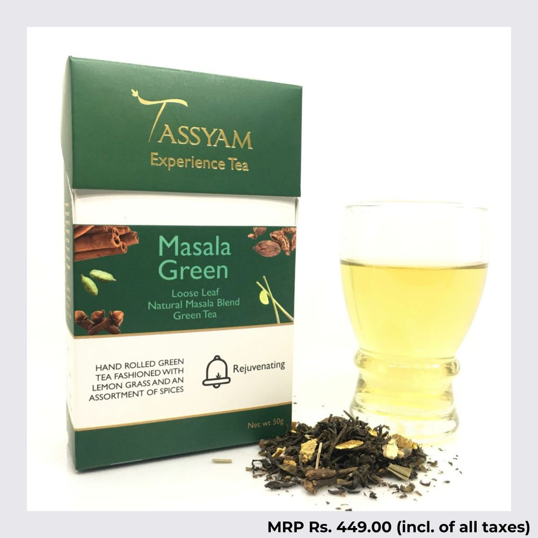 Masala Green Tea | Rejuvenating | Loose Leaf Tea | Natural Masala Blend | 50 GM