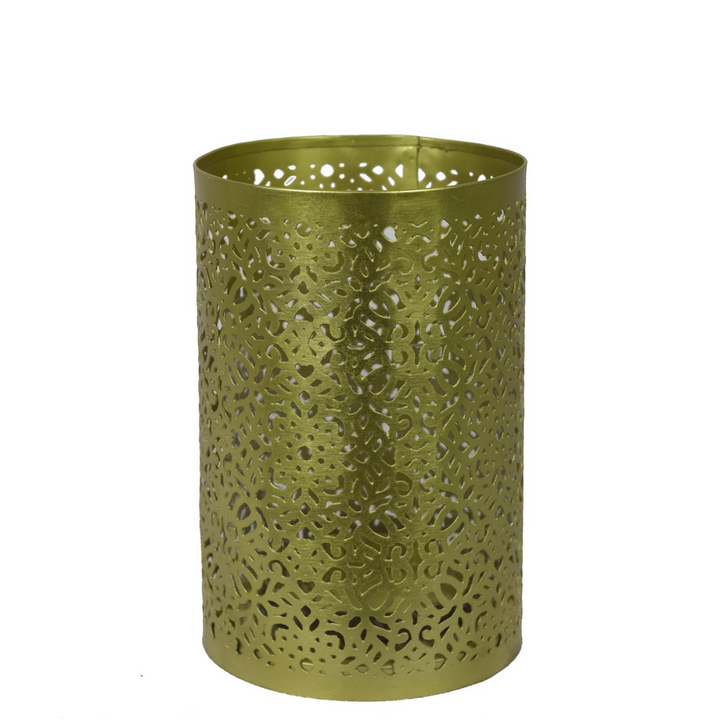 Roshni Jaali Pillar Candle Holder |  Classic Style | Table Top Accent | Festive Decor | Hand-Crafted | 6"