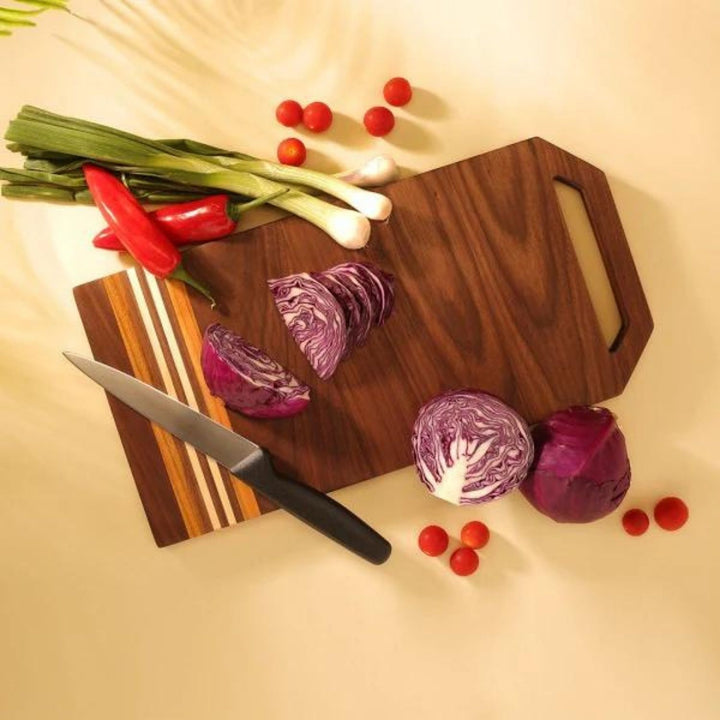 Reversible Chopping Board | American Walnut Wood | Hand-Crafted | 16 Inch