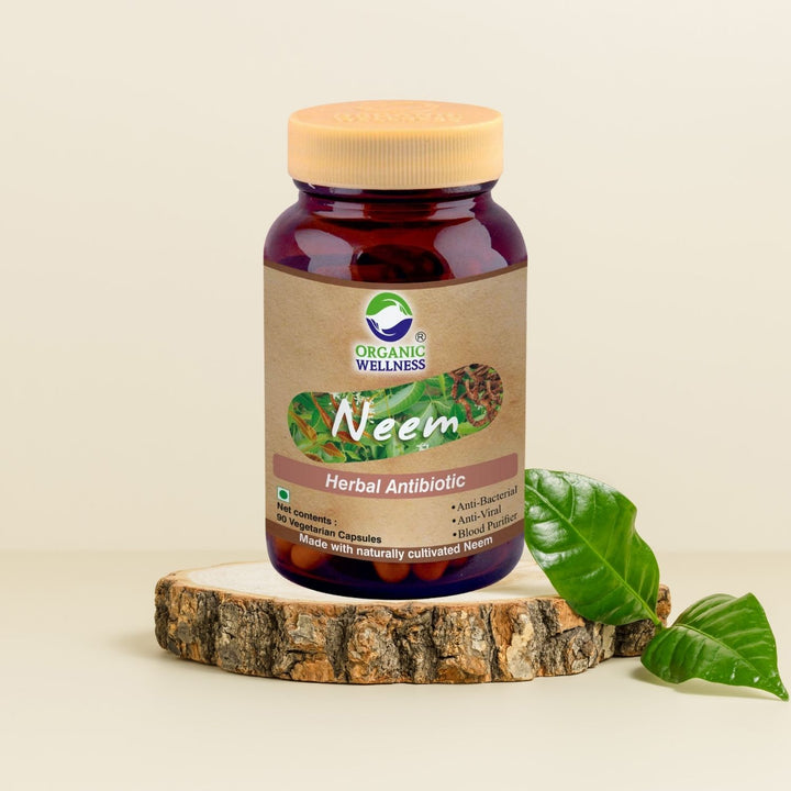 Neem Supplements | Certified Organic | 100 % Vegan | Anti Bacterial | Blood Purifier | Radiant Skin | 90 Capsules