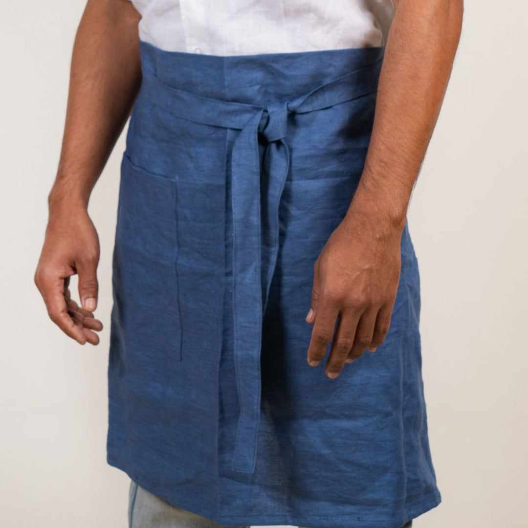 Half Apron With Big Pockets | Hemp Fabric | Usable for Long Hours | Unisex | Sold Colours