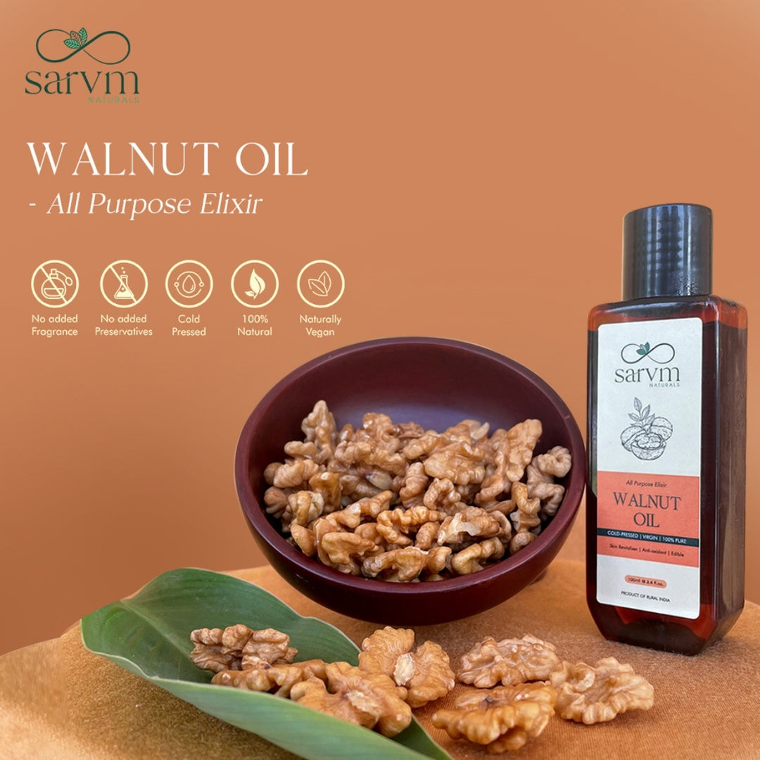 Cold Pressed Virgin Walnut Oil | Skin Rejuvenating | Nutty Flavoured & Healthful