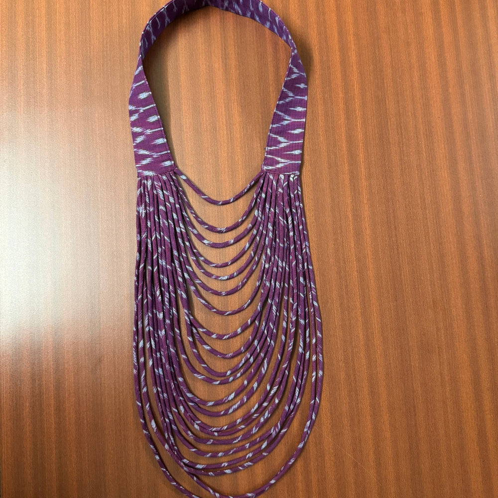 Magenta Ikat Necklace For Women | Boho Look | Multi Strands | Exquisite Design 