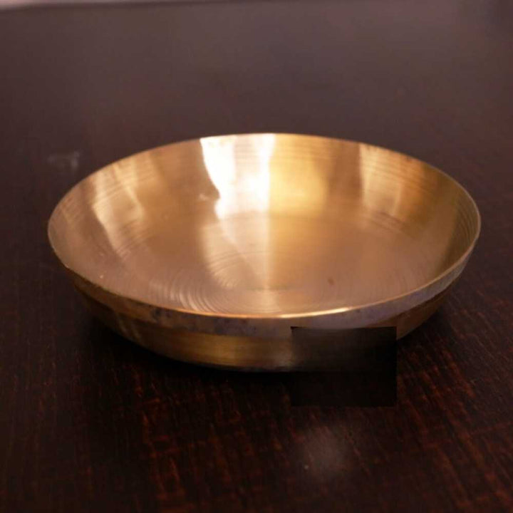 Hand-Crafted Kansa Metal Dessert Plate | Sustainable | Bronzeware | 4.25 Inch