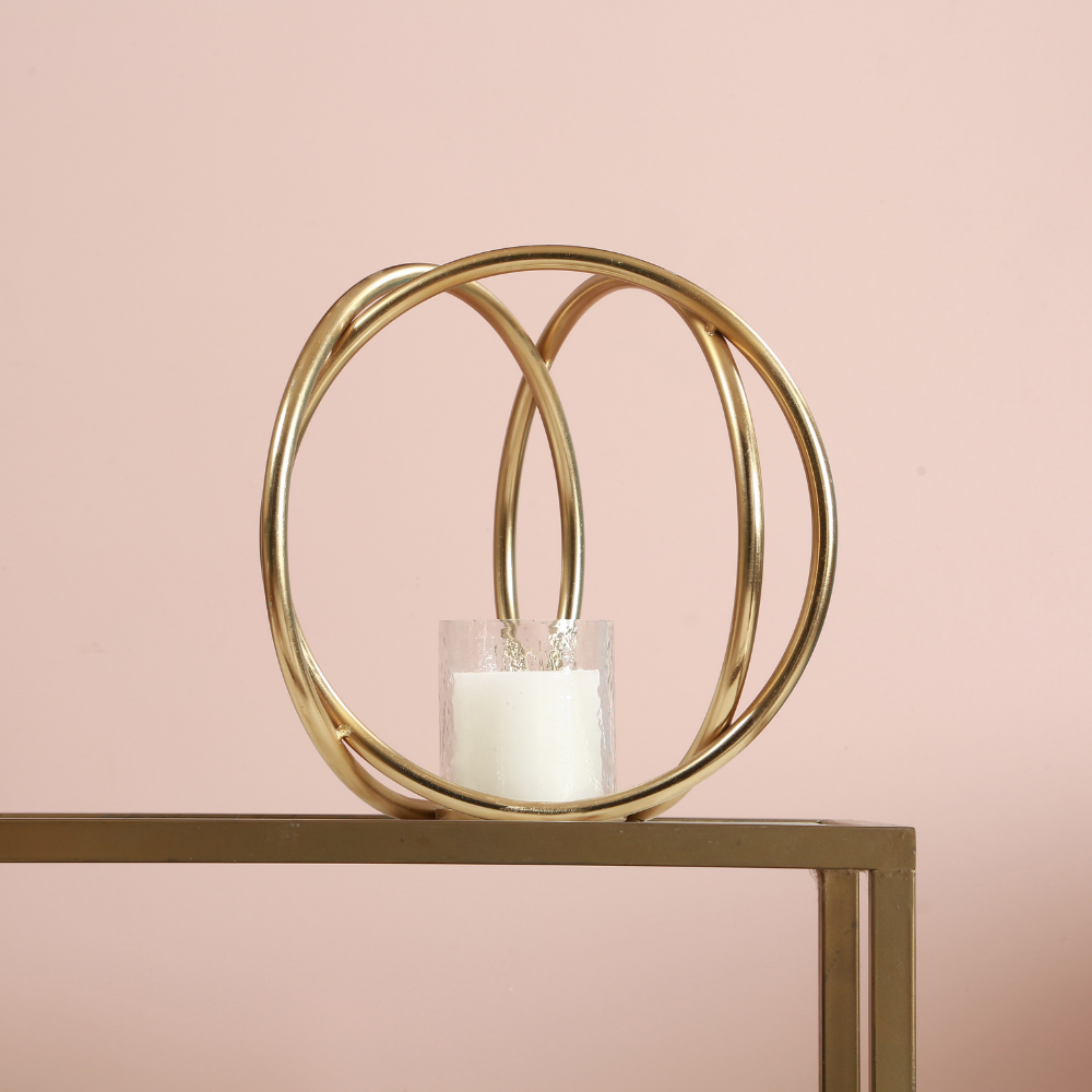 Candle Holder | Minimalist Sphere Design | Table Top Accent | Festive Decor