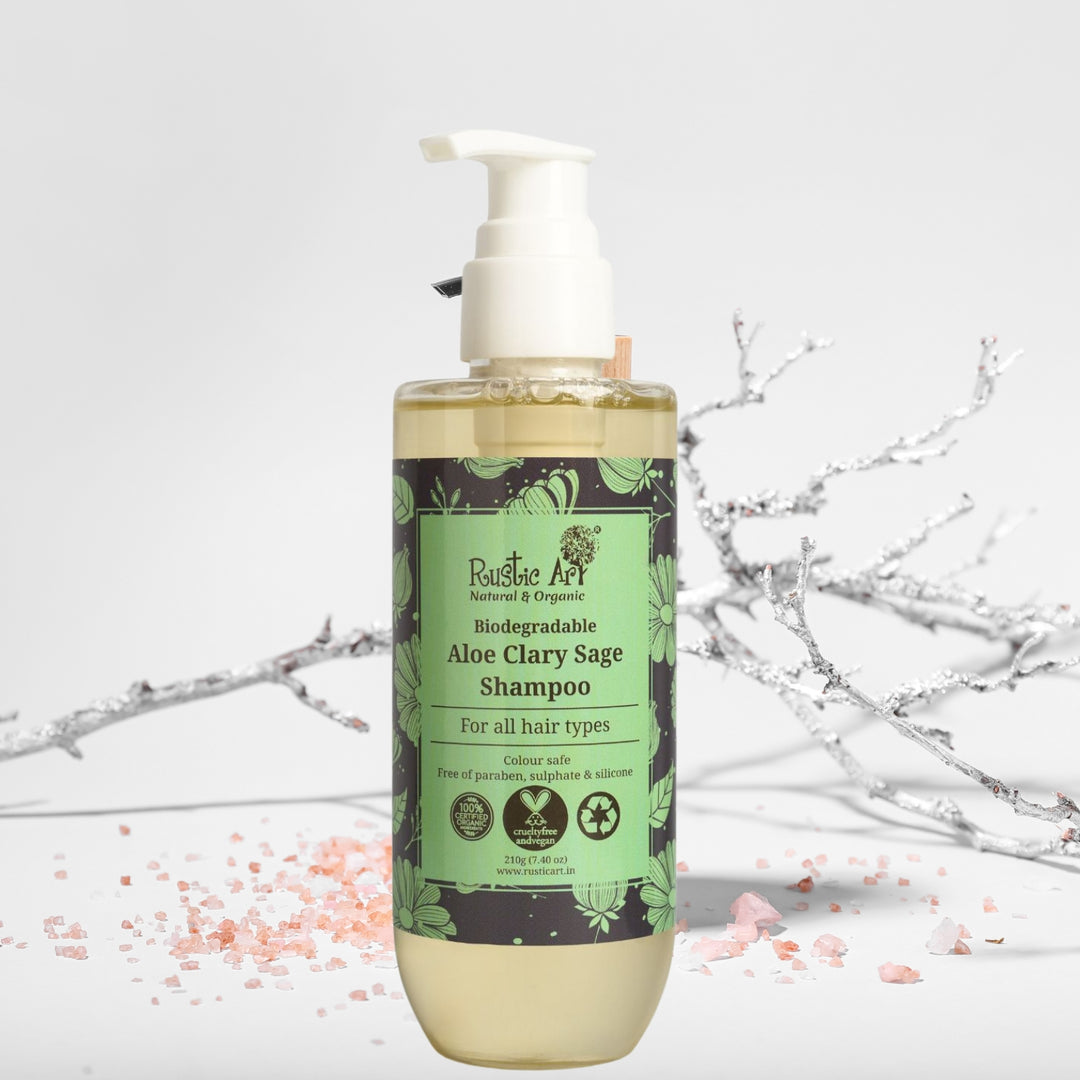 Aloe Clary Sage Shampoo | For All Hair Types | Colour Safe | Sulphate-Paraben Free 