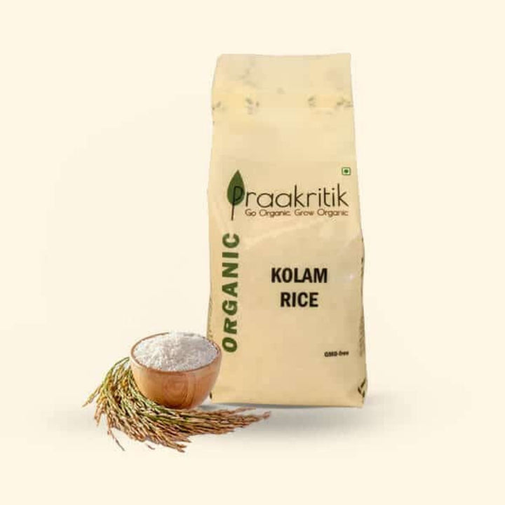 Organic Kolam Rice | Aromatic Tiny, Spongy & Effortlessly Eatable Rice | 500 GM