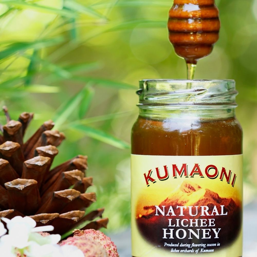 Lychee Flavour Honey | Natural Sweetener | Cruelty Free | Organic | 250 ML Bottle 