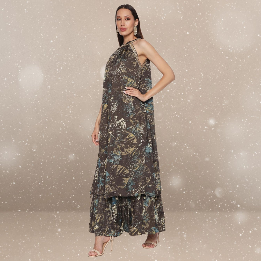 Valeria Ajrakh Maxi Dress | Hand-Block Print | Glamorous Gaze
