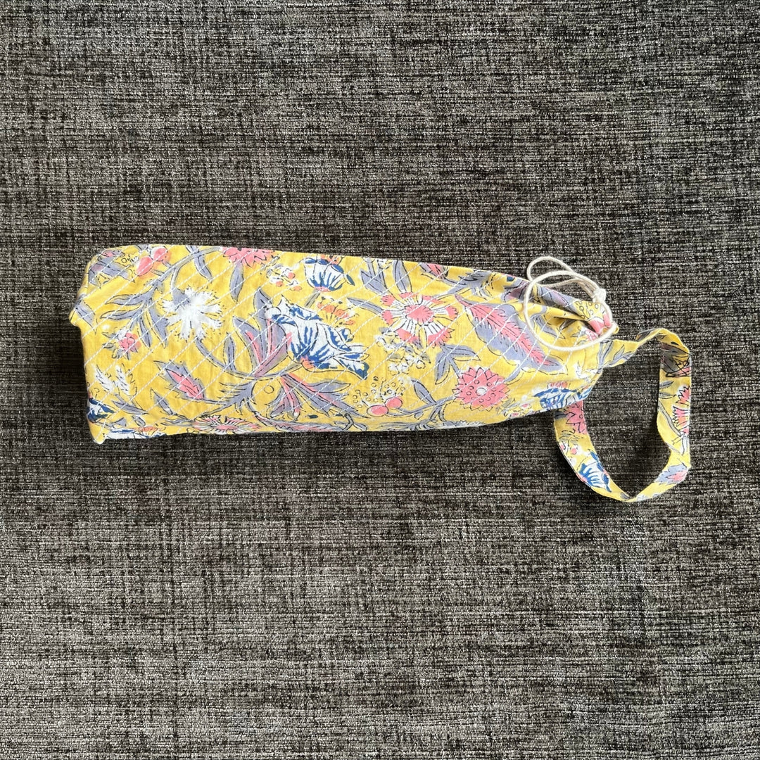 Cotton Cover Bag for Bottle | Lunch Box And Travel Accessory | Mustard