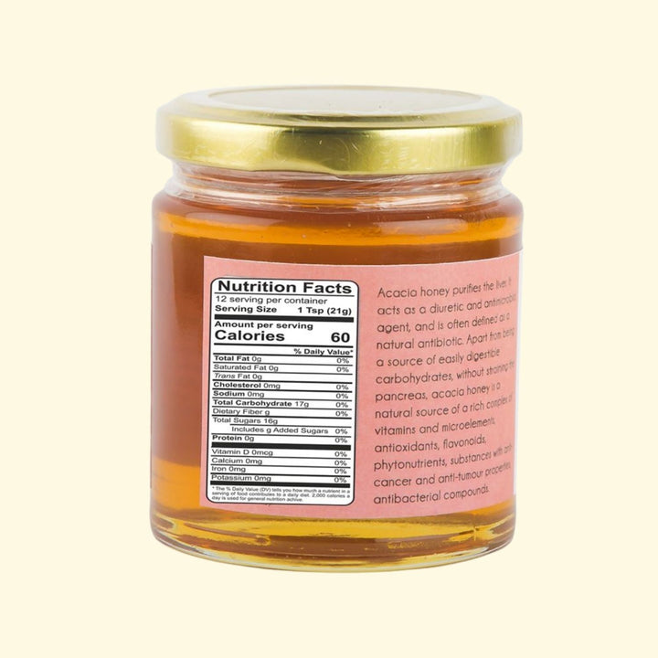 Acacia Honey | 100 % Pure, Raw & Natural | Antibacterial | Certified Organic