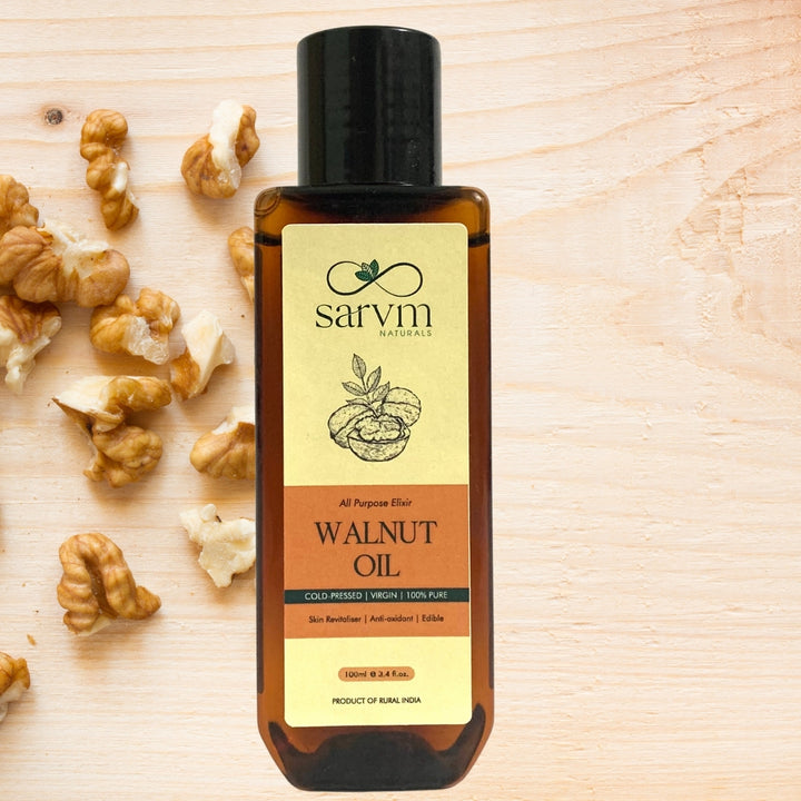 Cold Pressed Virgin Walnut Oil | Skin Rejuvenating | Nutty Flavoured & Healthful