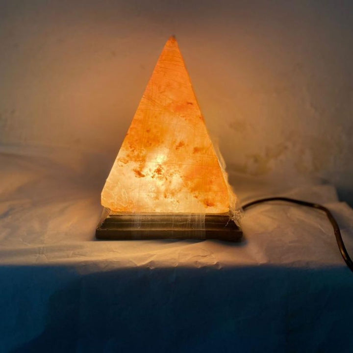 Pyramid Himalayan Salt Lamp | Authentic | Ion Balancing | Hand-Crafted