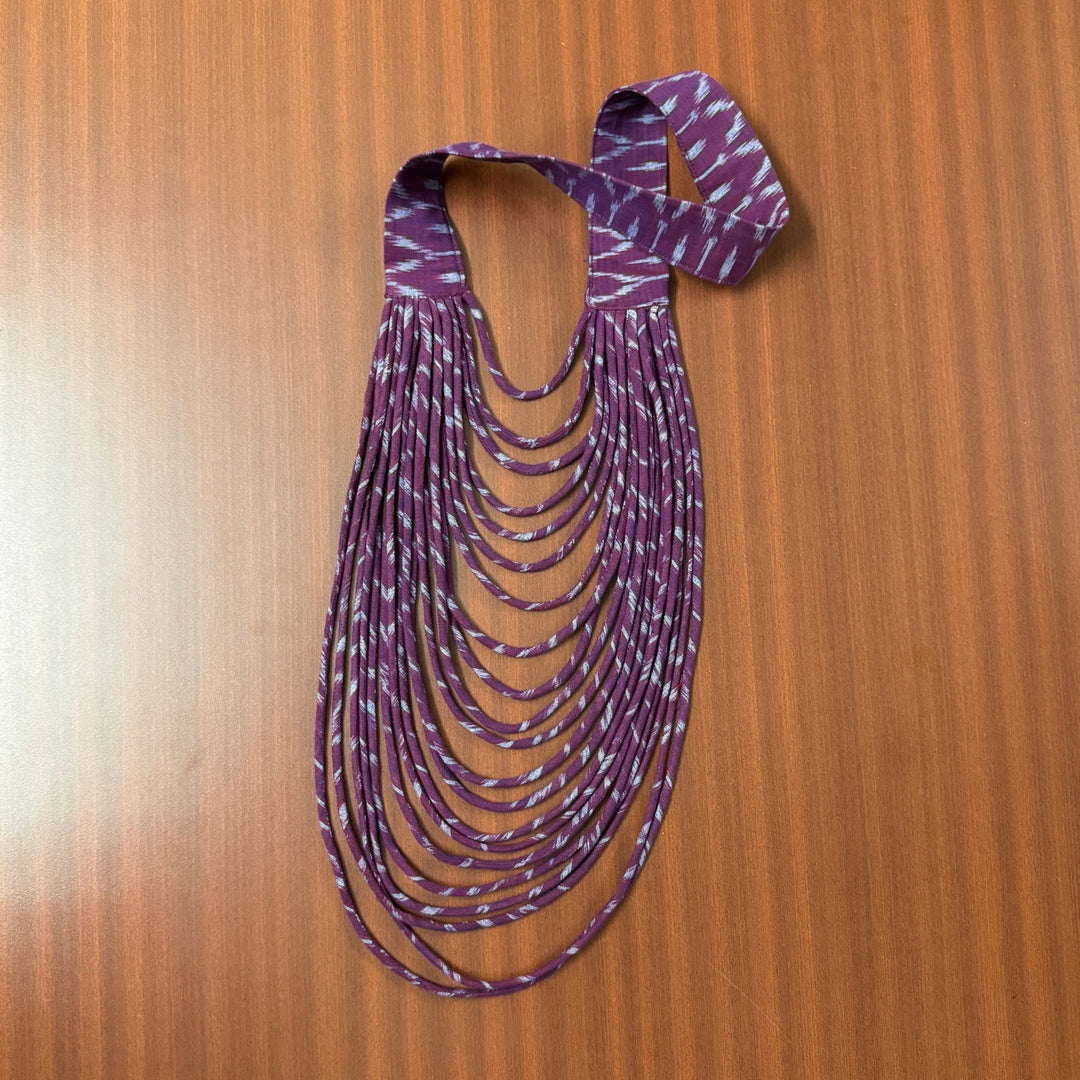 Magenta Ikat Necklace For Women | Boho Look | Multi Strands | Exquisite Design 