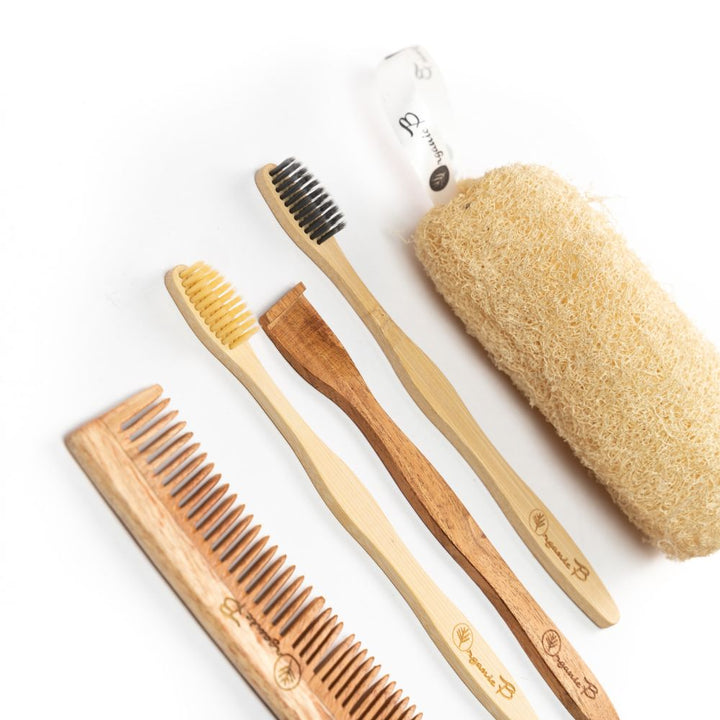 Daily Essential Sustainable Starter Pack | Made of Bamboo, Wood & Natural Fiber