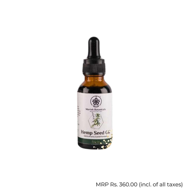 Hemp Seed Oil | Cold Pressed | Organic | Natural Radiance | Moisture Balance | 30 ML