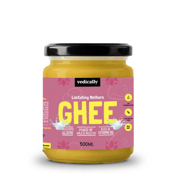 Lactating Mother's Ghee | Bilona Churn | No Trans Fat | Pure | Organic | Glass Jar of 500 ML