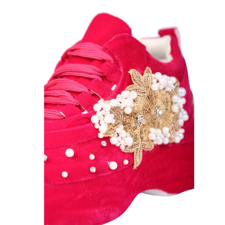 Ruby Pink Sneakers | For Modern Day Wedding | Fashion-Comfort Combo