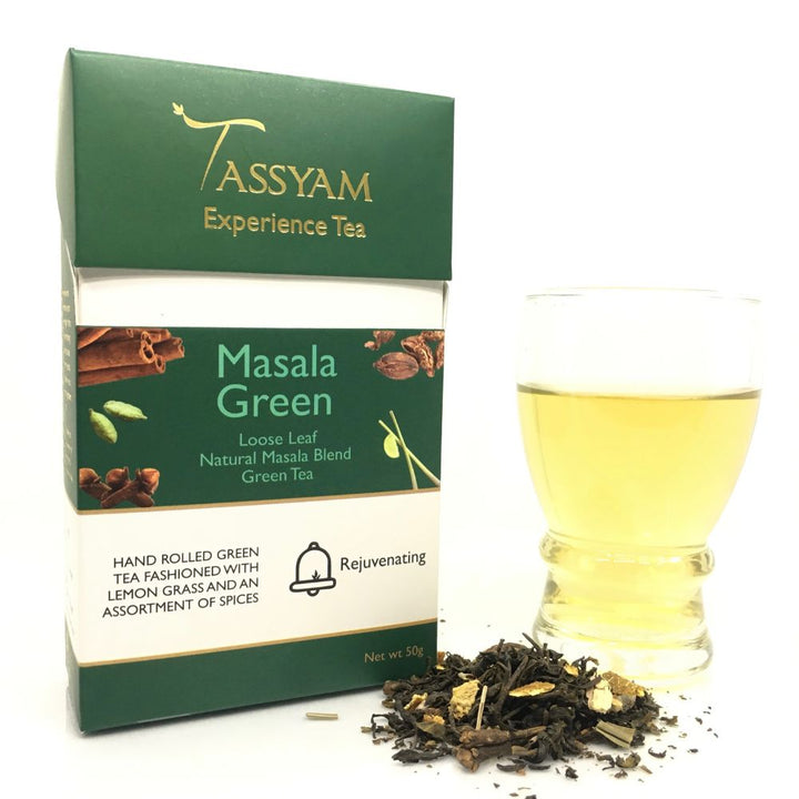 Masala Green Tea | Rejuvenating | Loose Leaf Tea | Natural Masala Blend | 50 GM