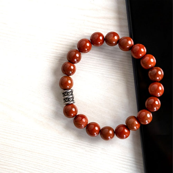 Jasper Bracelet | Wellness | Red Jasper Semi Precious Stone | Strength & Grounding