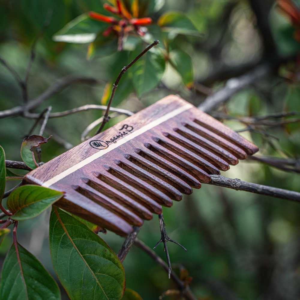 Indian Natural Rosewood Pocket Size Wide Teeth Comb