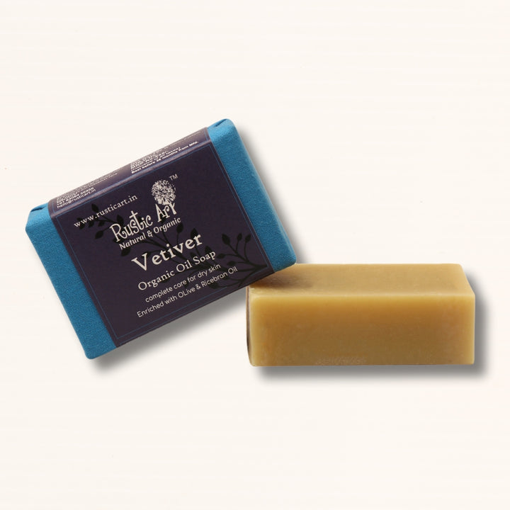 Vetiver Soap | Care For Dry Skin | Regenerative-Nourishing | Olive and Ricebran Oil | 100 GM