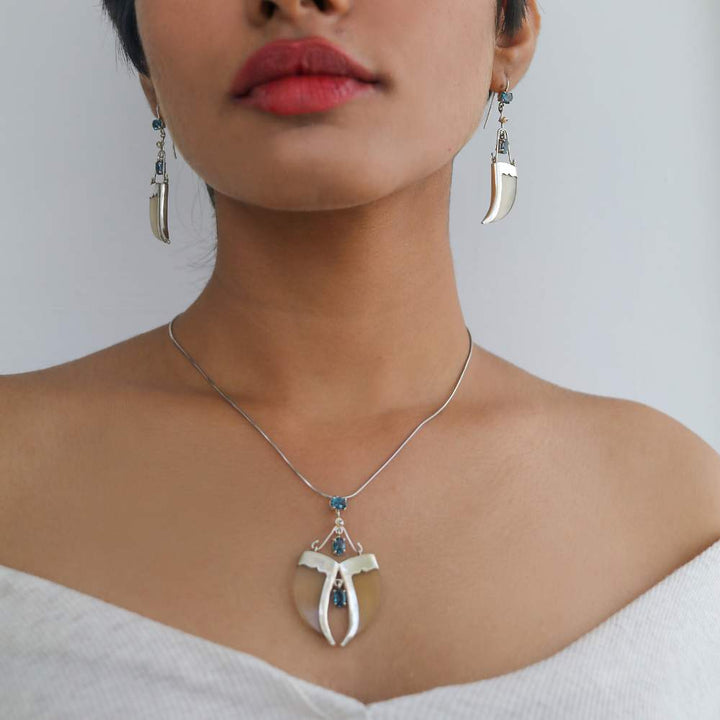 Hand-Crafted Pendant | Sterling Silver and Semi-Precious Gem Stone | Aesthetic Look