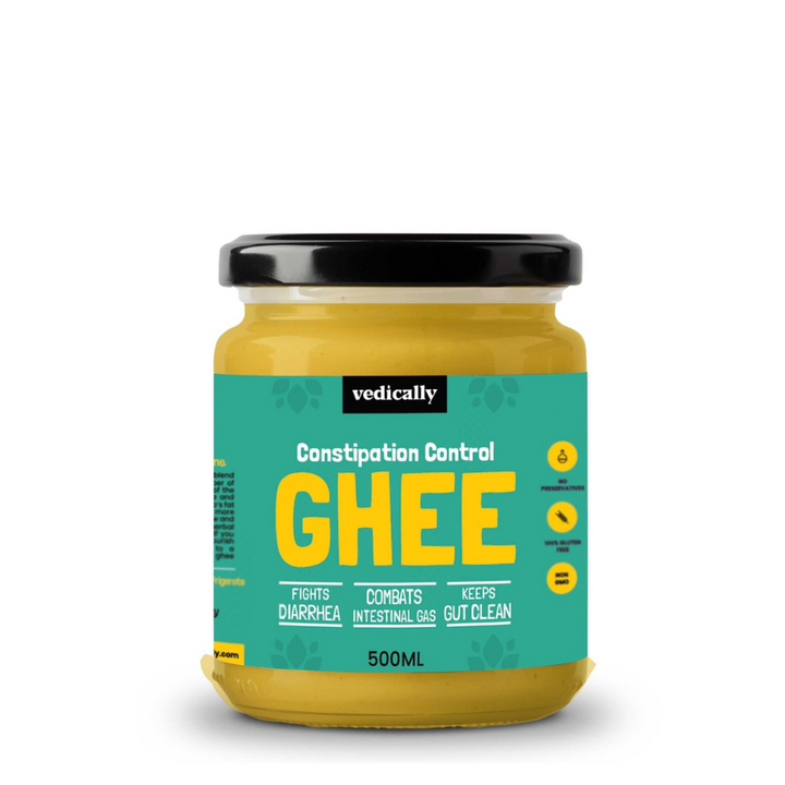 Constipation Control Ghee | Bilona Churn | No Trans Fat | Pure | Organic | Glass Jar of 500 ML