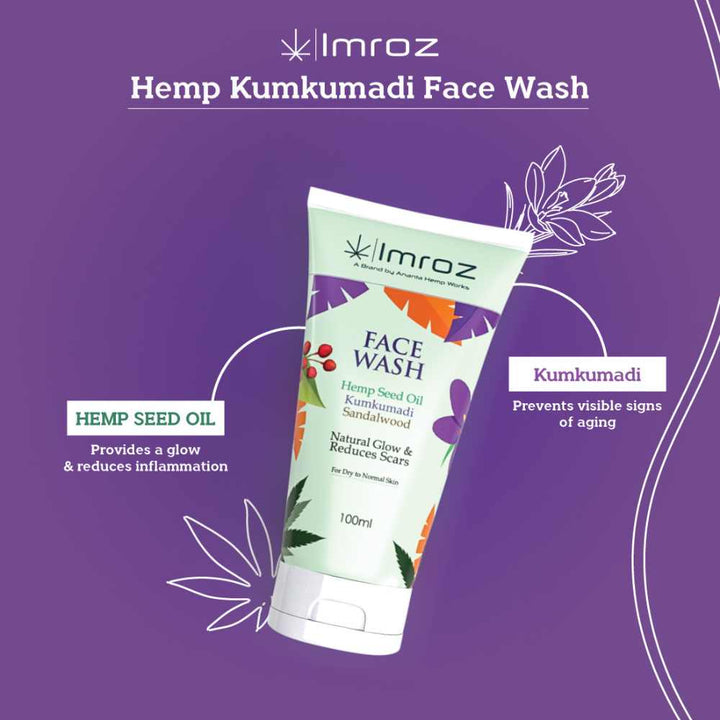 Kumkumadi and Hemp Face Wash | For Young Glowing Even Texture Skin | 100 ML