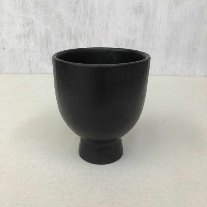 Indoor Planter | Hand-Crafted | Black Stone Pottery | 15 Inch