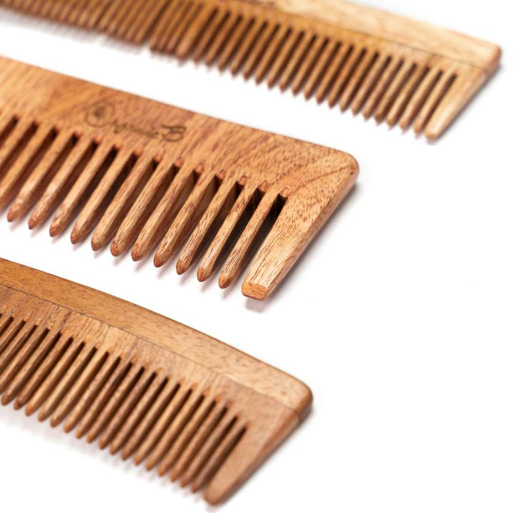 Hair Essential Neem Wood Comb - Pack Of 3