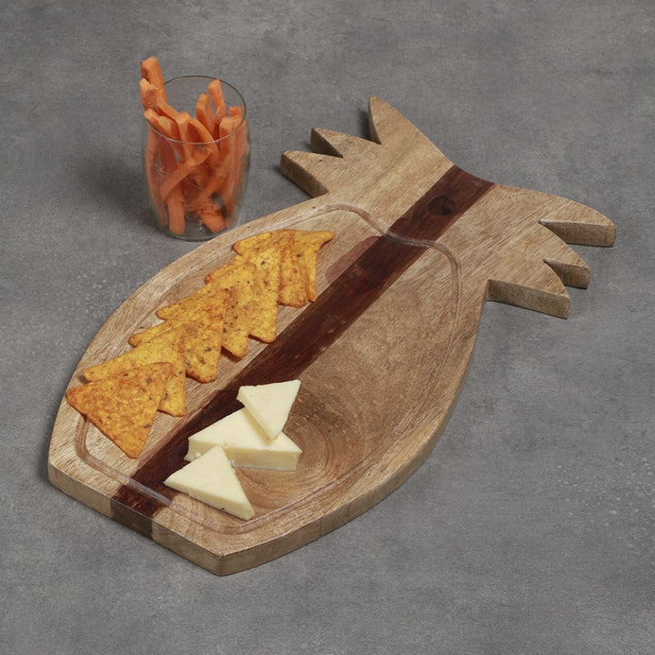 Wooden Cheese Board | Pineapple Shape | Dining Room Decor | Artistic | 14"