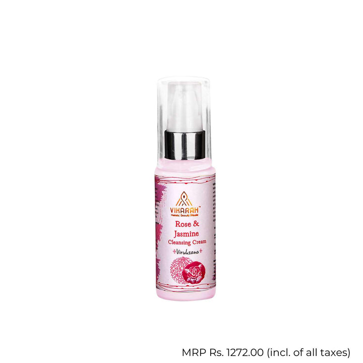 Rose & Jasmine Cleansing Cream | For Normal & Combination Skin | Make Up Remover Face Wash | 40 GM