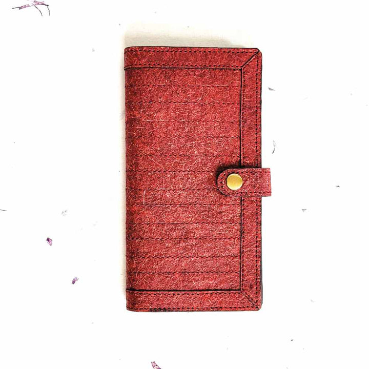 Beige Hand Wallet | Made of Compostable Coconut Leather | Natural Dye | Vegan