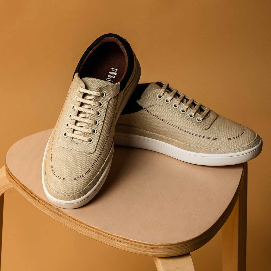 Beige Sneakers | A Sustainable Bliss | Comfy Heel Support | Water Resistant