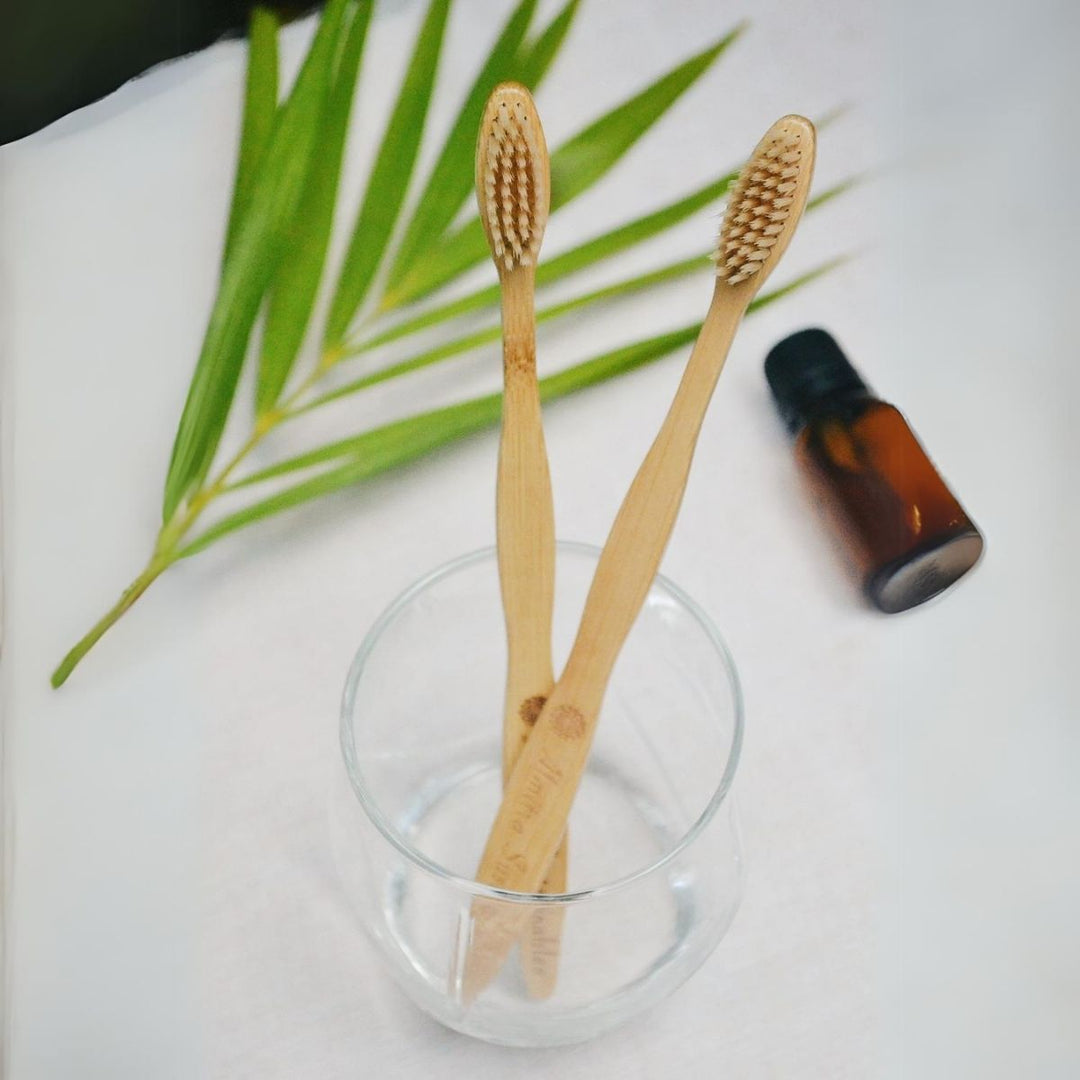 Natural Bristle Bamboo Toothbrush | Sustainable | Eco-Friendly | Pack Of 2