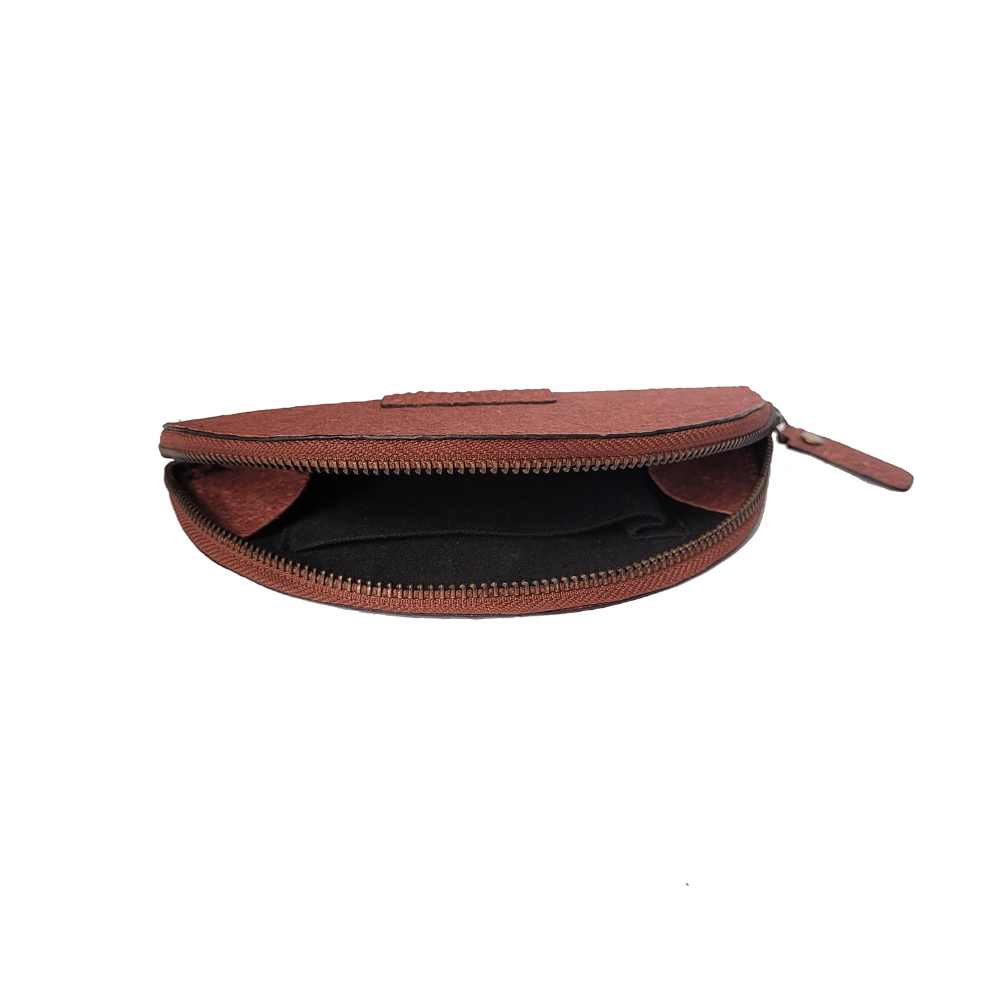 Olive Crescent Pouch | Made of Compostable Coconut Leather | Vegan | Natural Dye