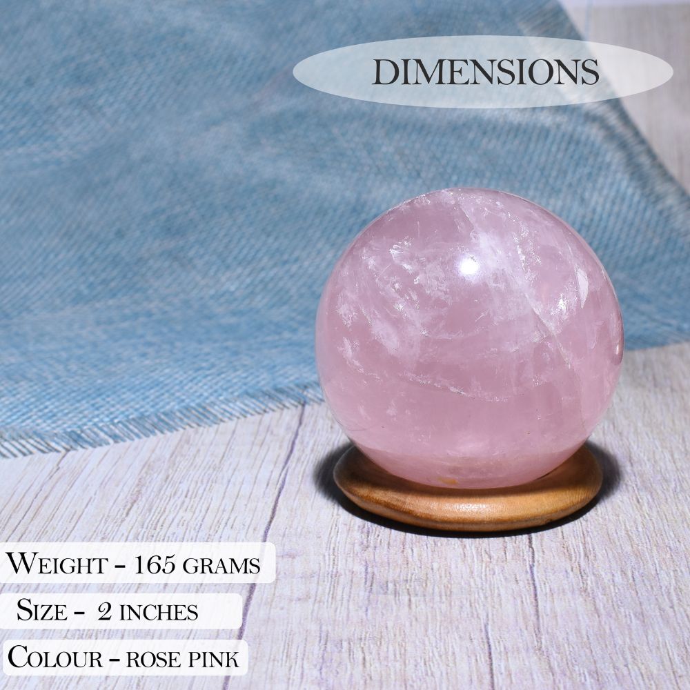 Real Rose Quartz Healing Ball | For Love, Compassion & Relationships