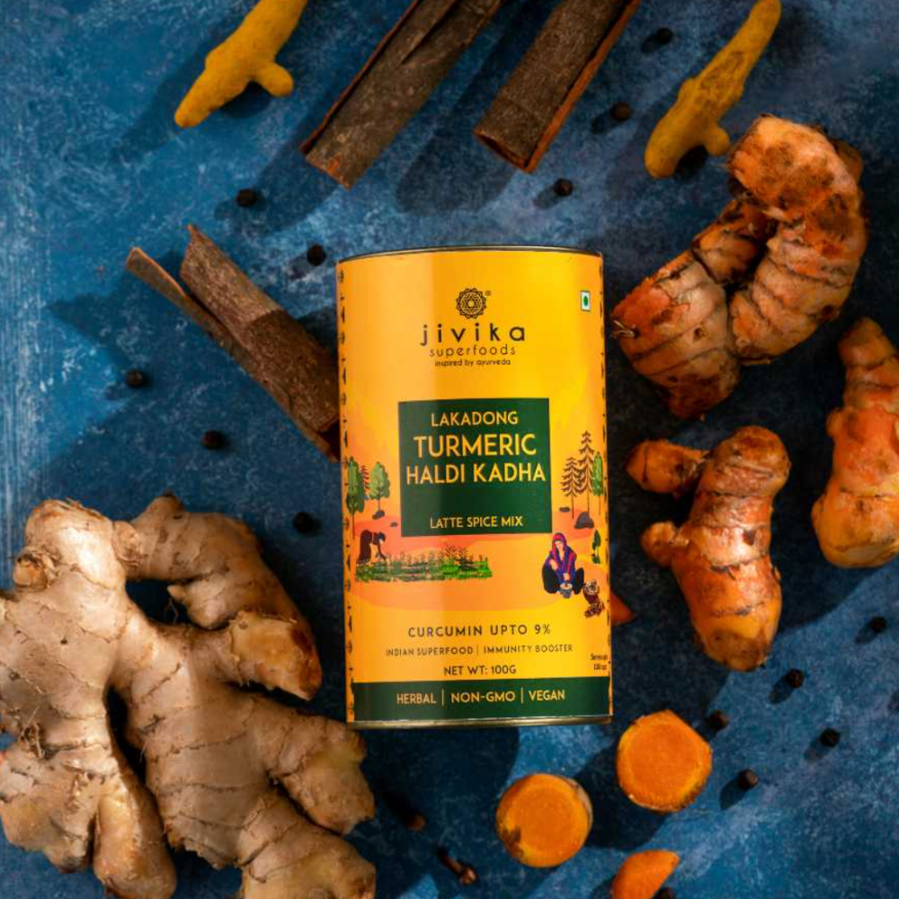 Lakadong Turmeric Kadha | Immunity Build | Organic | Natural | Healthful | Can of 100 GM