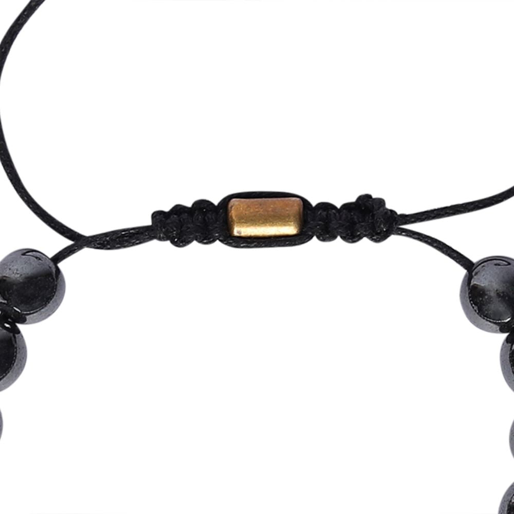 Black Bracelet | Certified Hematite Semi Precious Stone | 18 Beads | Unisex | Sustainable