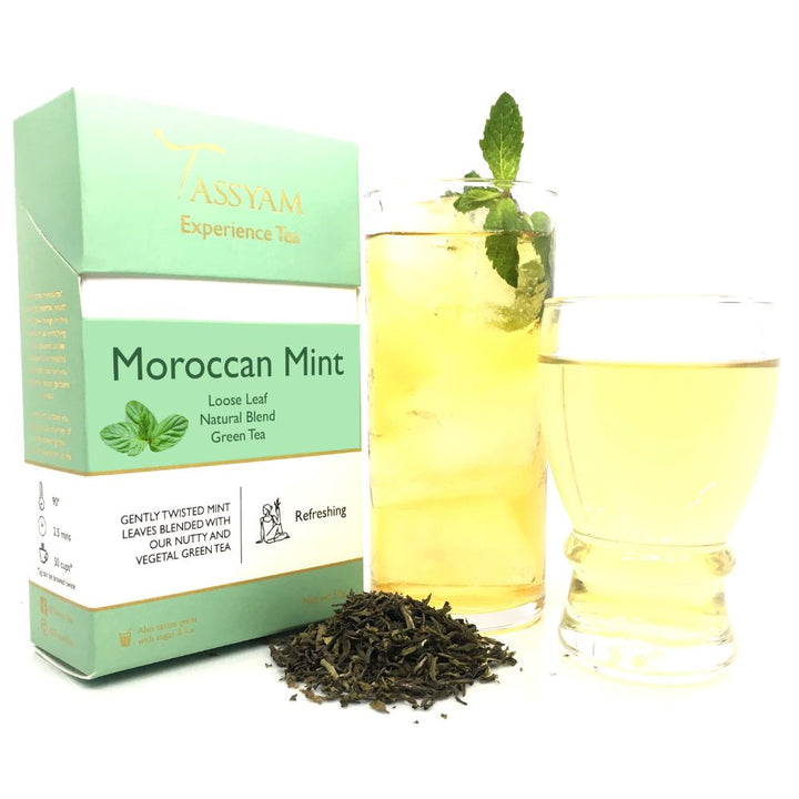 Moroccan Mint Green Tea | Refreshing | Loose Leaf Tea | Natural Blend | 50 GM