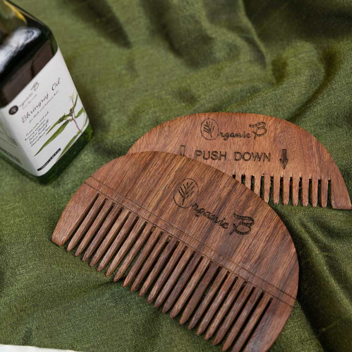 Oil Applicator Comb | Made of Indian Natural Rosewood | Good for Hair Health