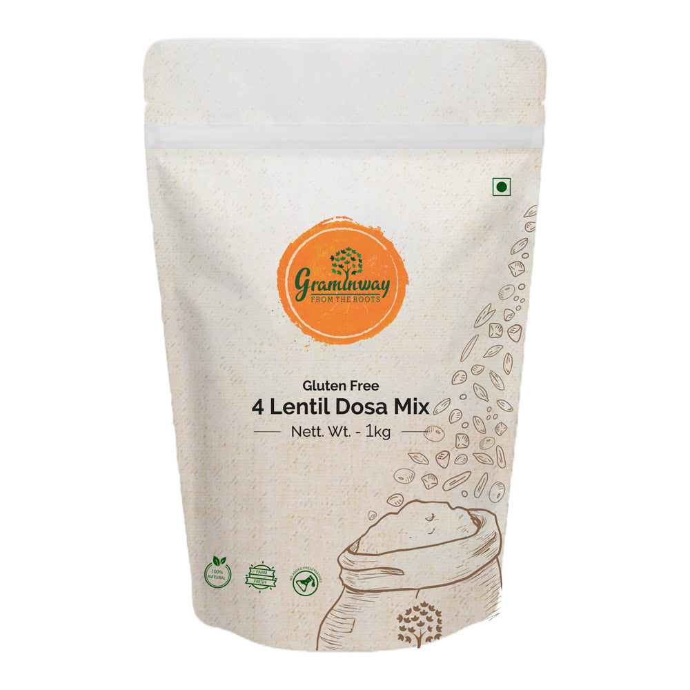 4 Lentil Dosa Mix | Adai- Traditional Authentic South Indian Dish | Gluten Free |1 KG