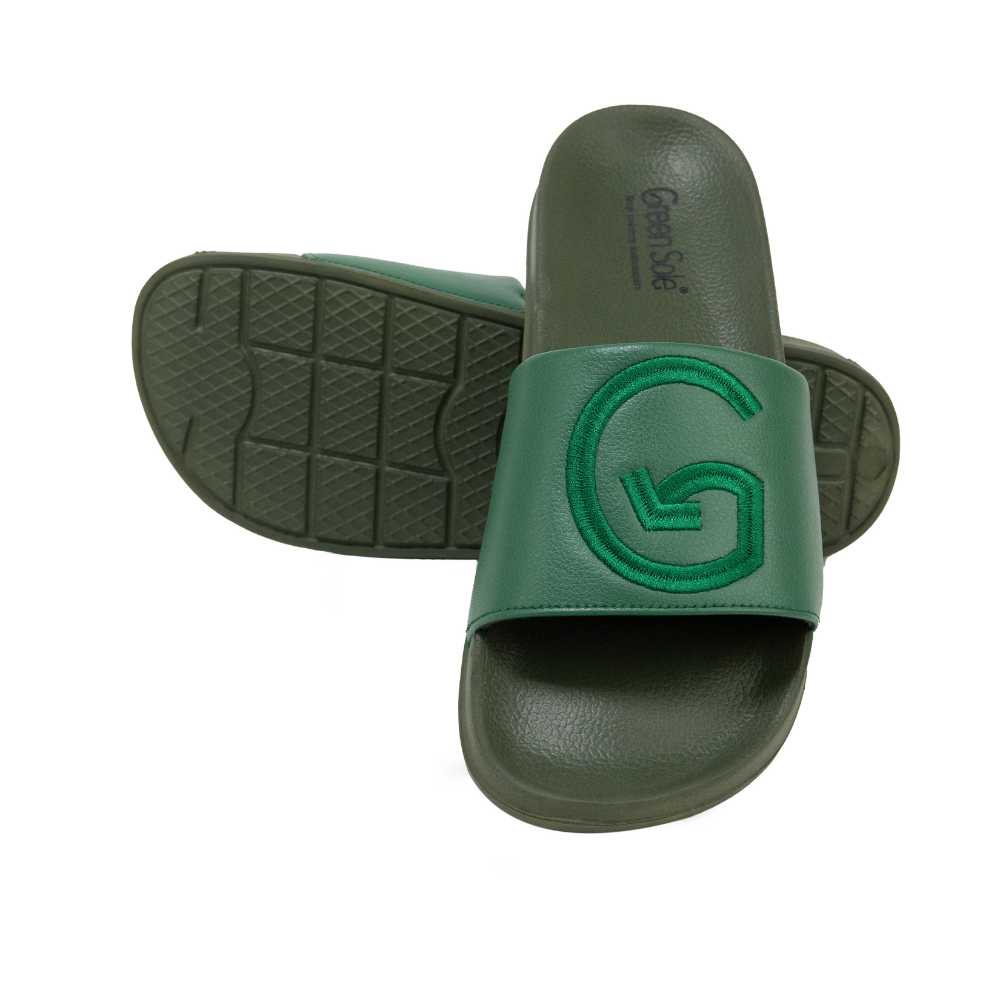 Pool Side Flip Flops | Sleek Design | Comfortable | Olive Green & Green