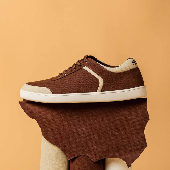 Brown Eco Sneakers | Fusion of Style & Comfort | Water Repellant & Odour Free