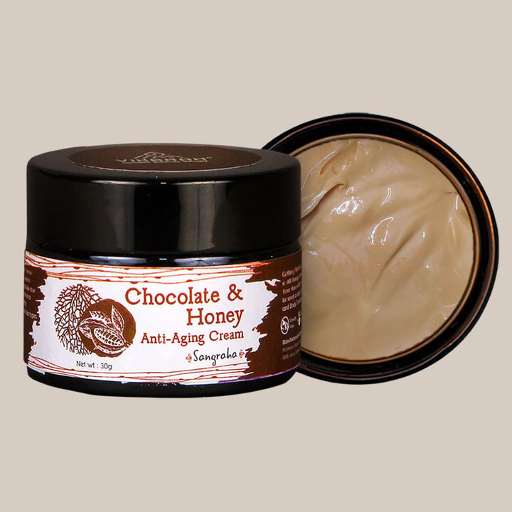 Chocolate & Honey Moisturiser | For Wrinkled and Ageing Skin | Multi- Usage As Eye Cream, Primer and Lip Mask  | 30 GM 