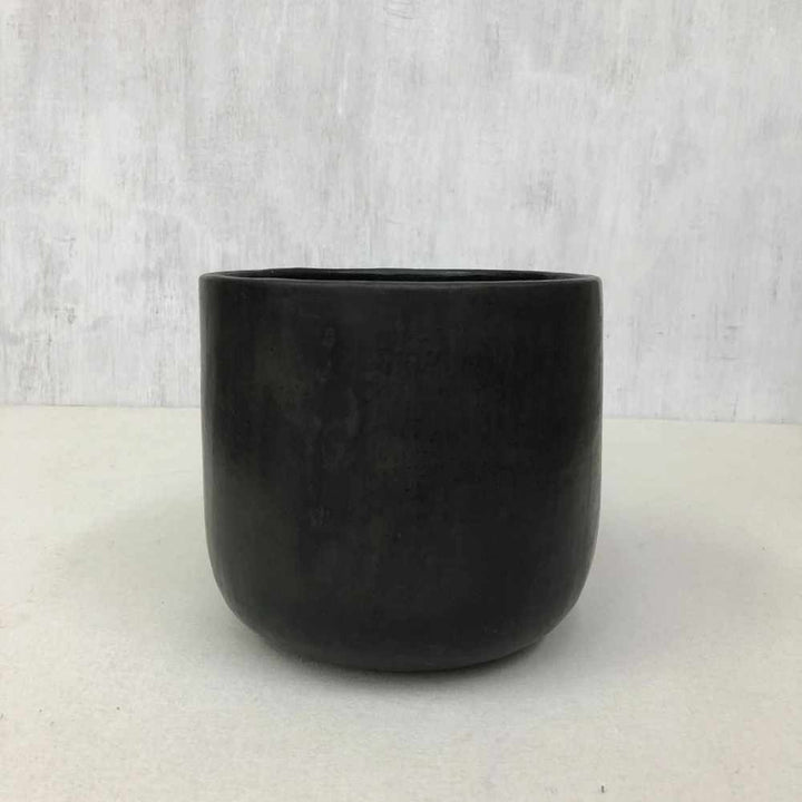 Indoor Planter | Hand-Crafted | Black Stone Pottery | 12 Inch