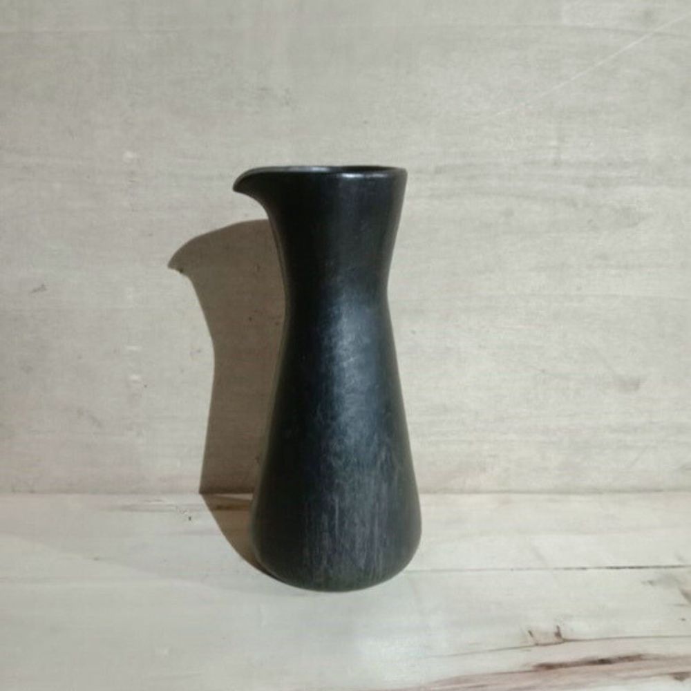 Black Stone Clay Carafe | Hand-Crafted  | 15"